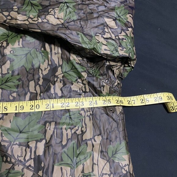 Trebark Camo PVC Jacket L Outdoor Hunting USA Hooded Button Quilt Lined - Picture 4 of 6